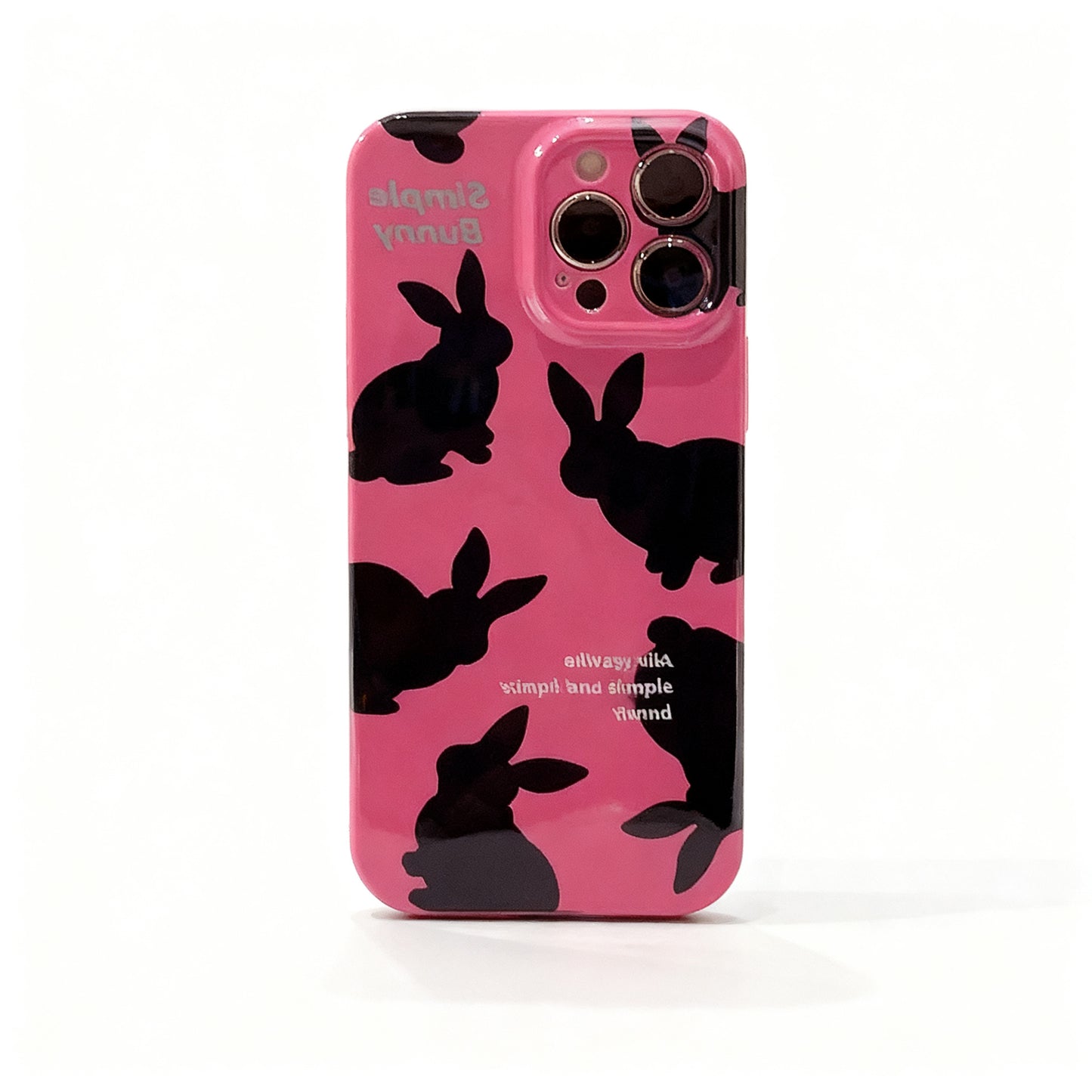 Black Rabbit Minimalist Soft Phone Case for iPhone