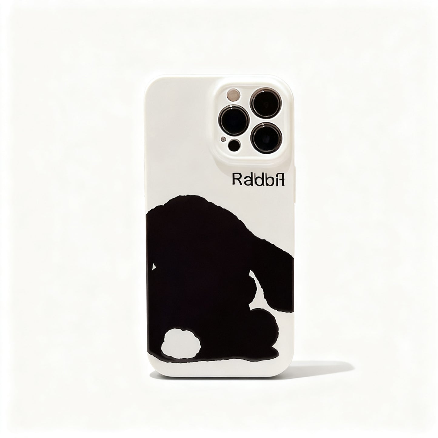 Black Rabbit Minimalist Soft Phone Case for iPhone