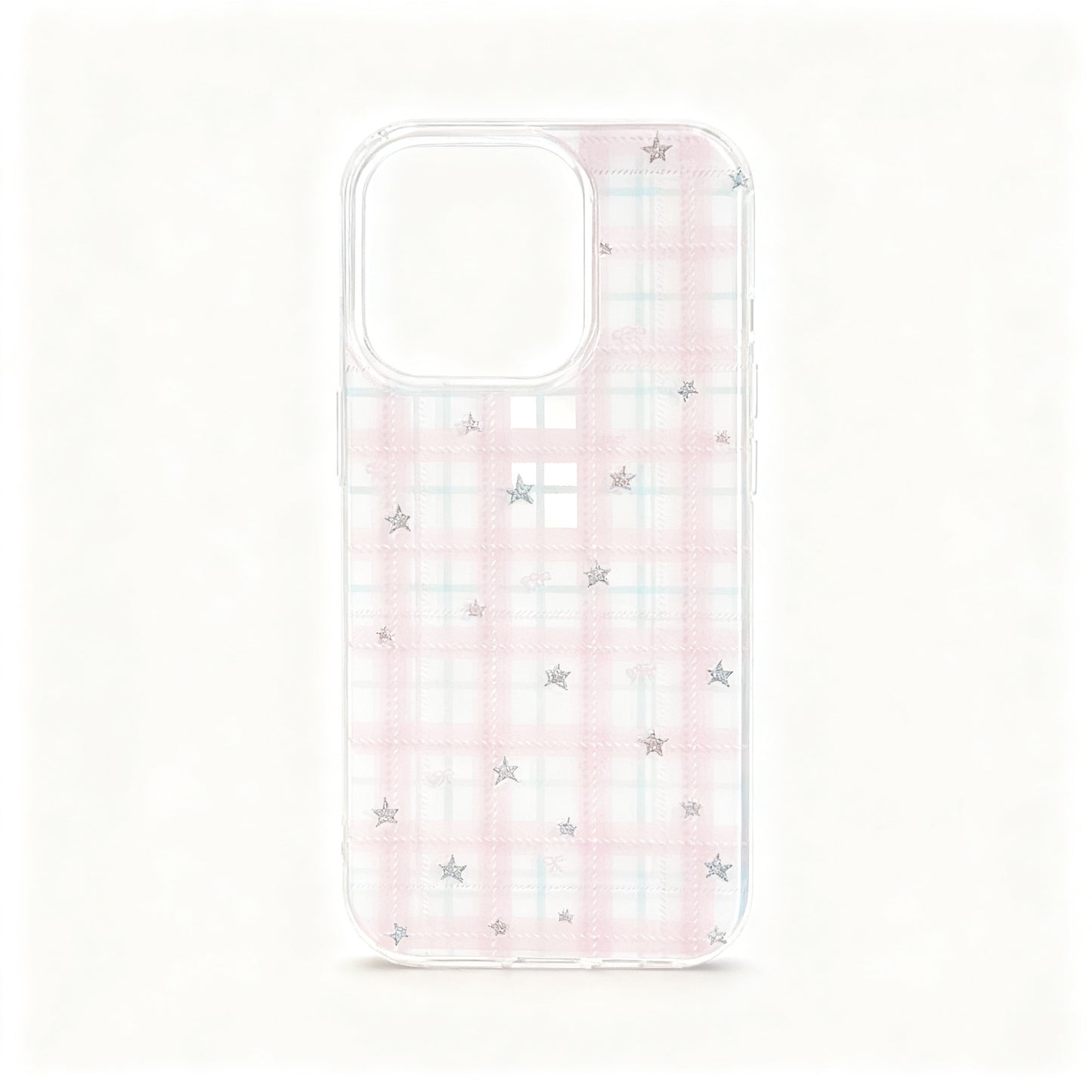 Pink Plaid Star Design Phone Case for iPhone