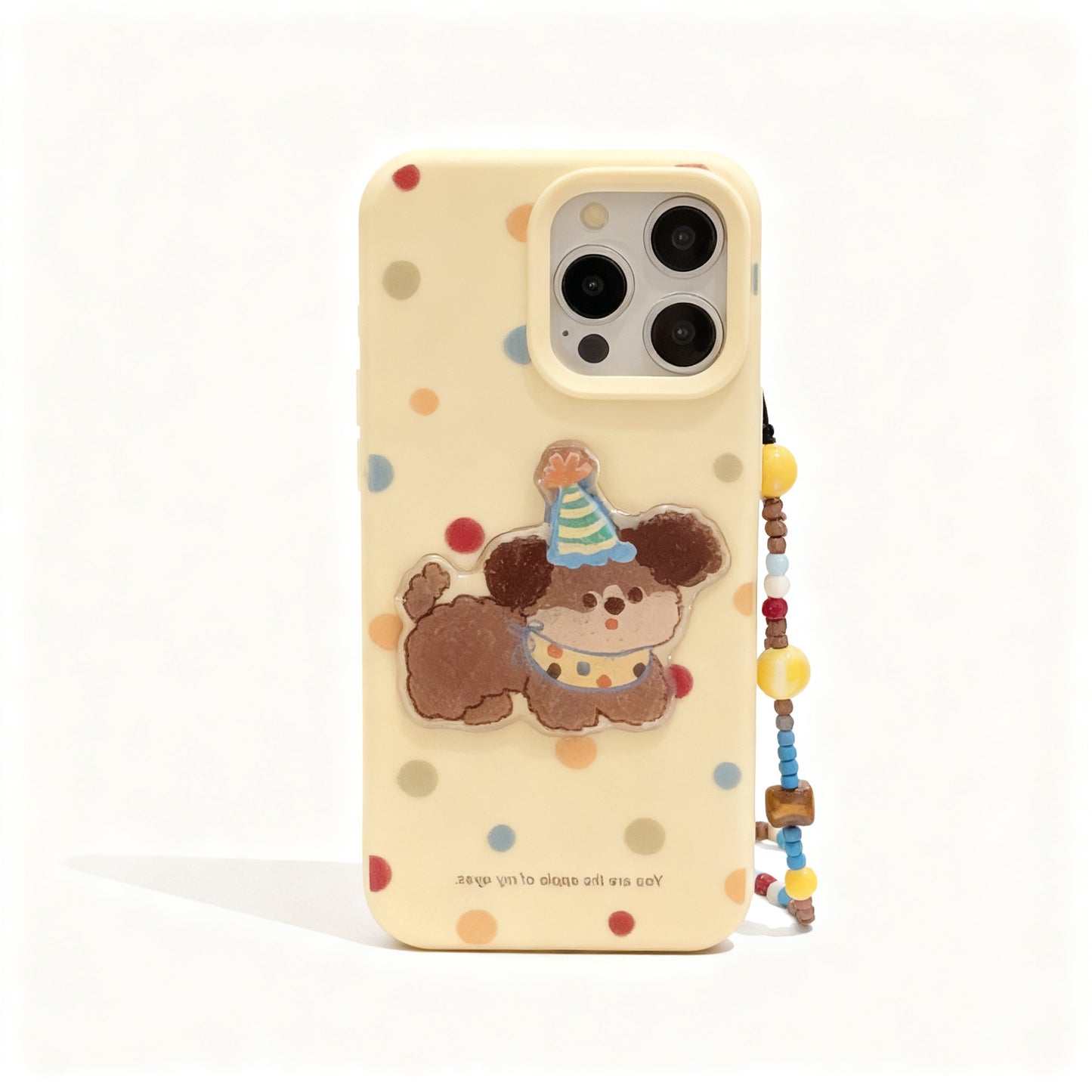 Light Pink Polka Dot Soft Phone Case for iPhone