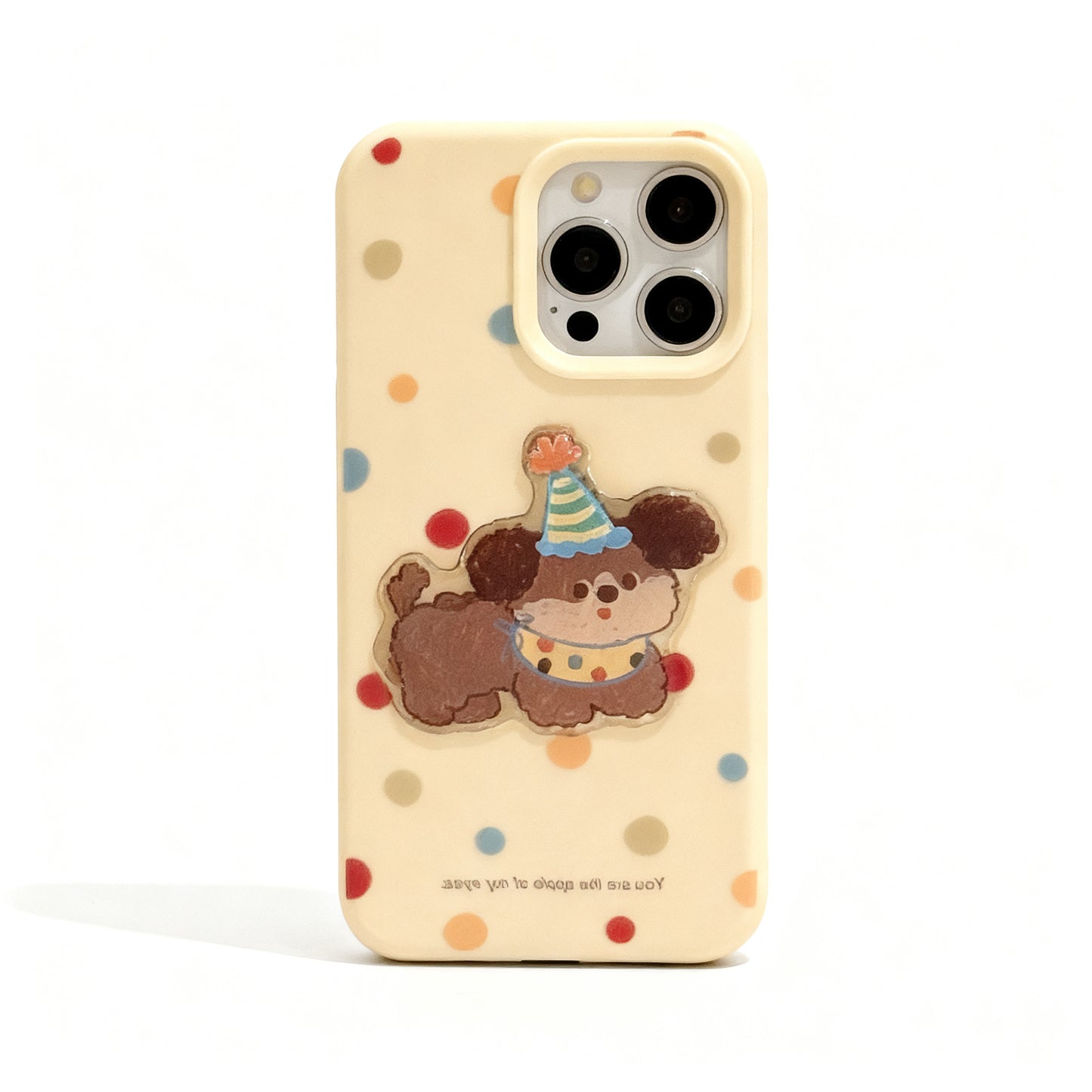 Light Pink Polka Dot Soft Phone Case for iPhone