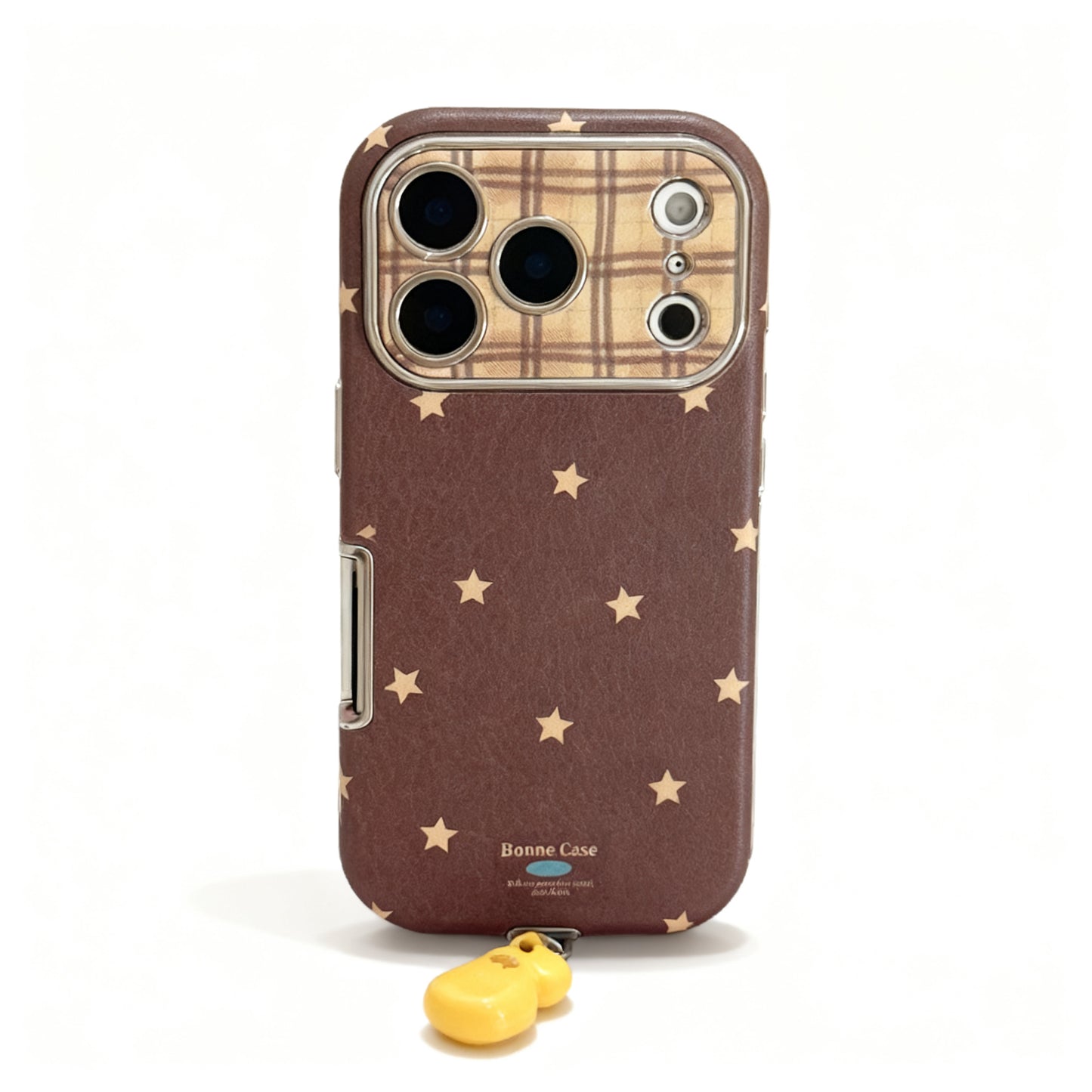 Vintage Leather Star Charm Phone Case for iPhone