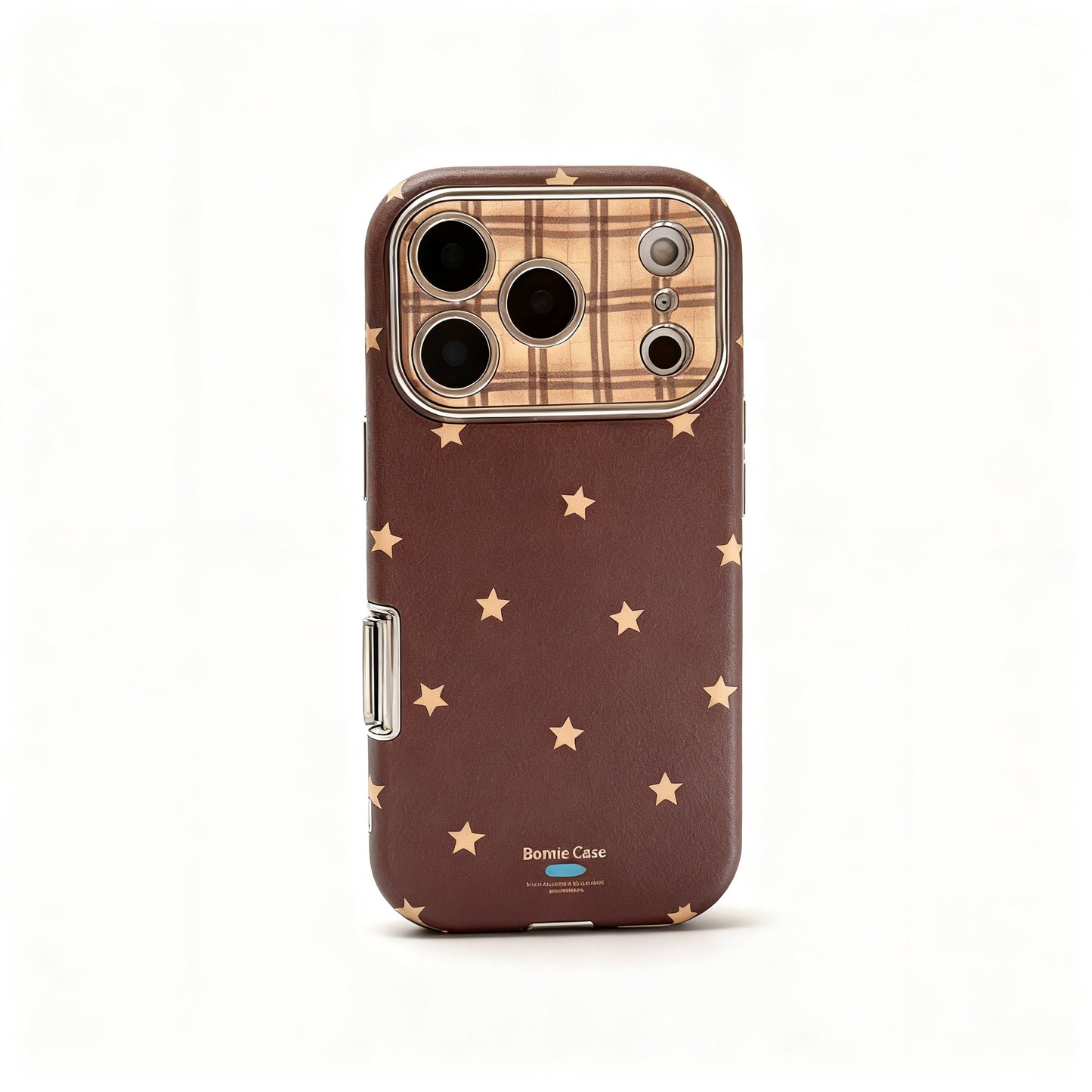 Vintage Leather Star Charm Phone Case for iPhone