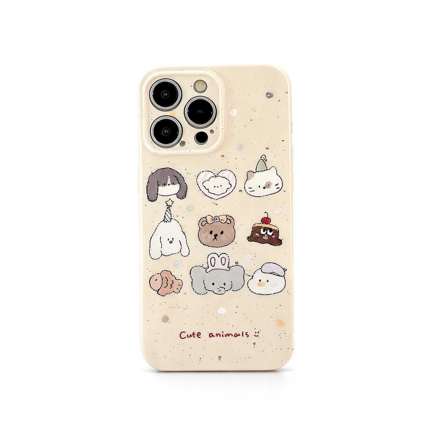 Cute Animal Dessert Party Soft Phone Case for iPhone