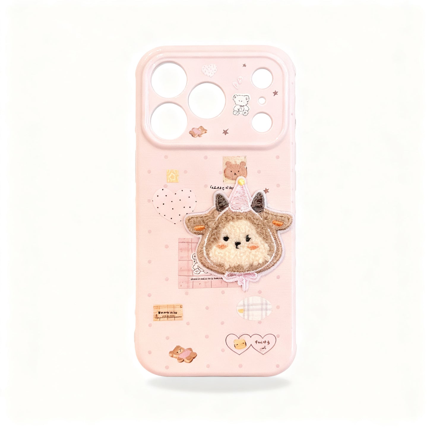 Cute Cartoon Animal Plush Phone Case for iPhone