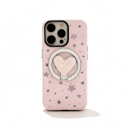 Black Ink Splatter Star Design Soft Phone Case for iPhone