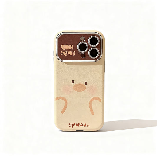 Cute Pink Pig and Duck Shockproof Phone Case for iPhone