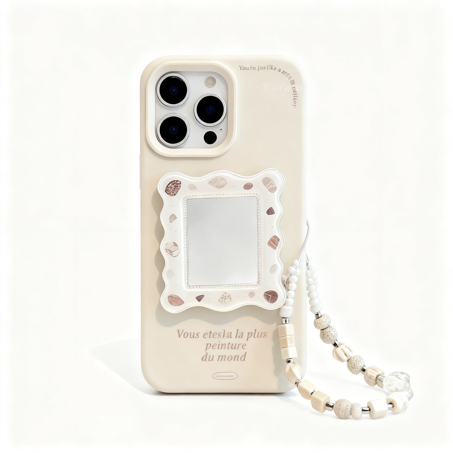 Glossy Shell Mirror Stand Phone Case for iPhone