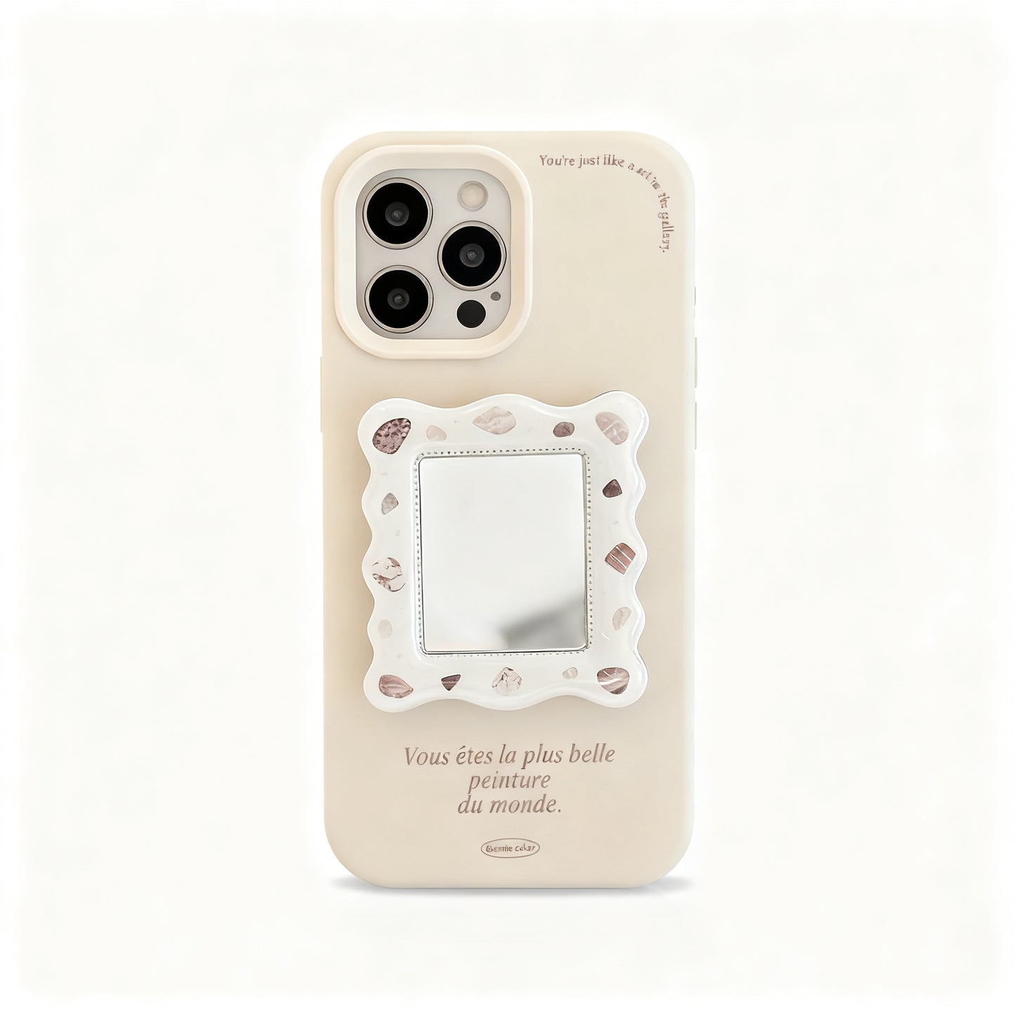 Glossy Shell Mirror Stand Phone Case for iPhone