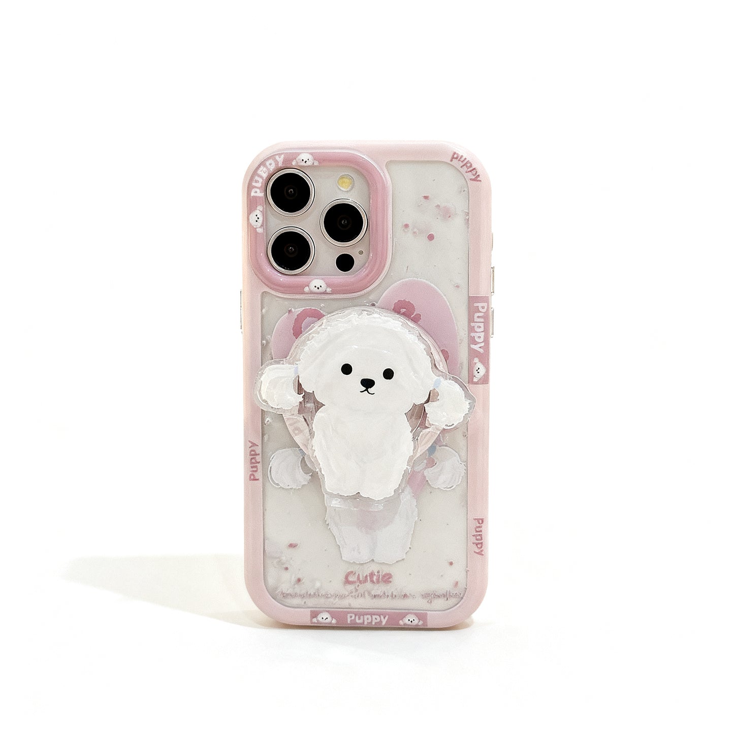 Cute Dog Print Magnetic Stand Phone Case for iPhone