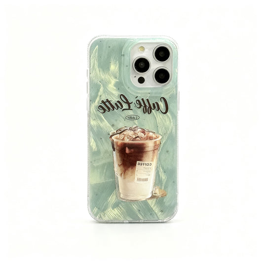 Mint Green Ink Splash Stand Phone Case for iPhone