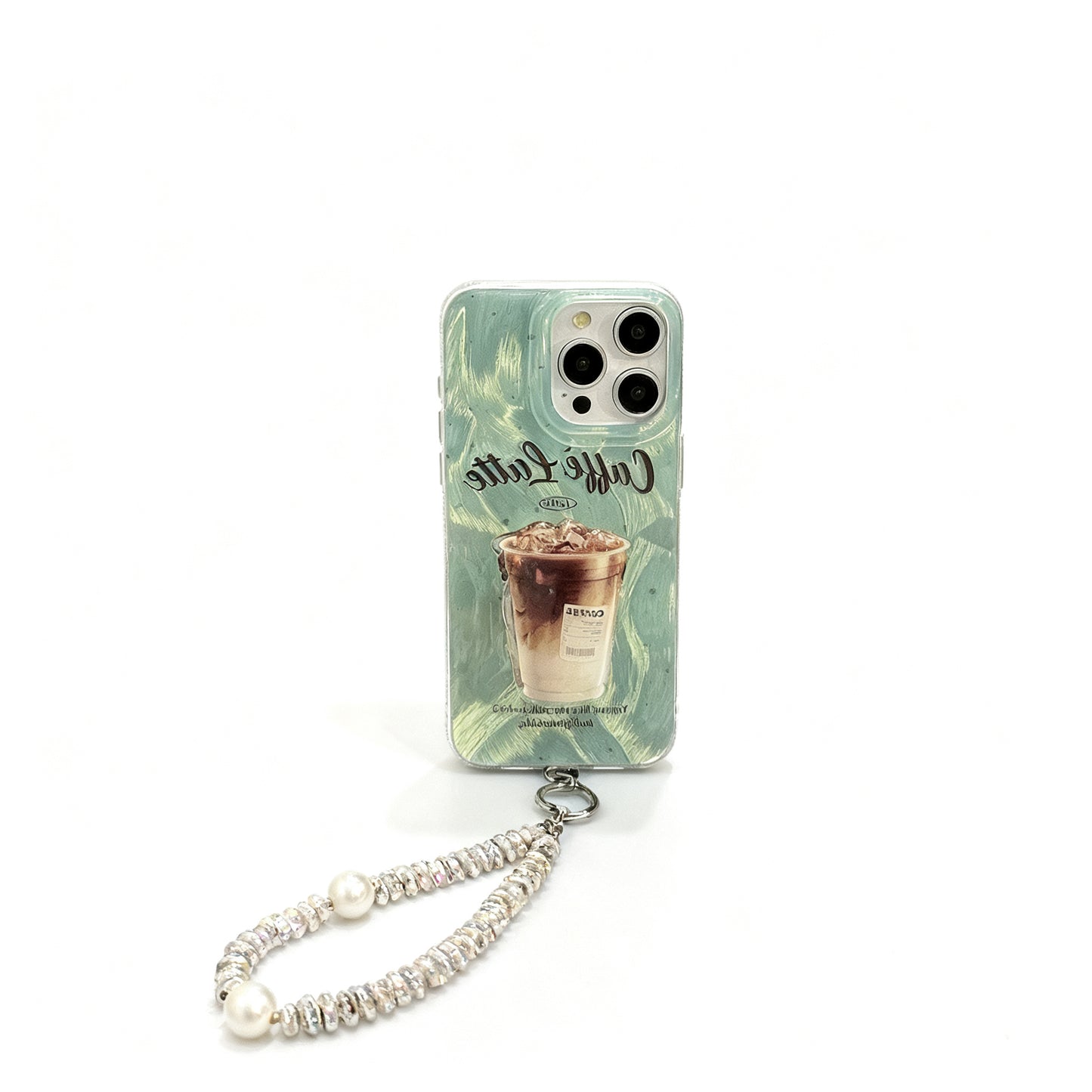 Mint Green Ink Splash Stand Phone Case for iPhone