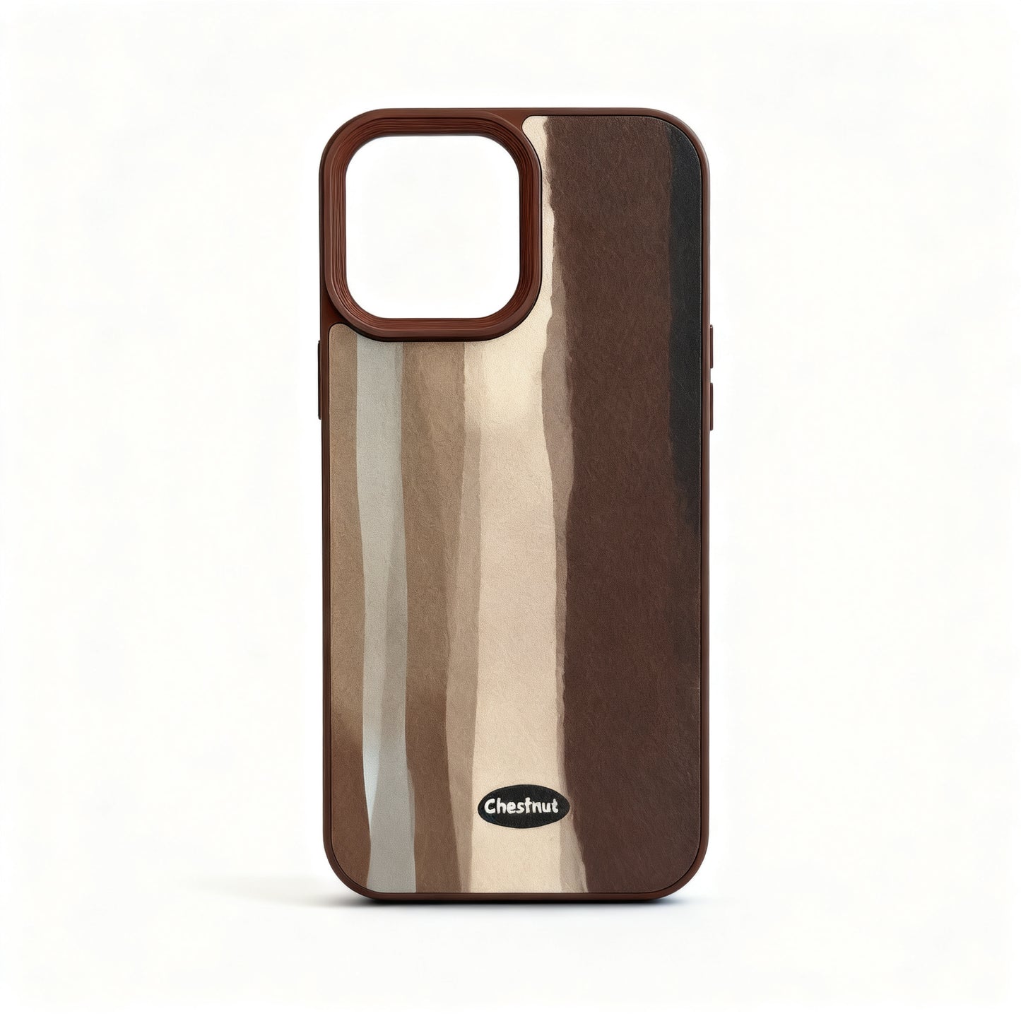 Brown Plaid Leather Phone Case for iPhone