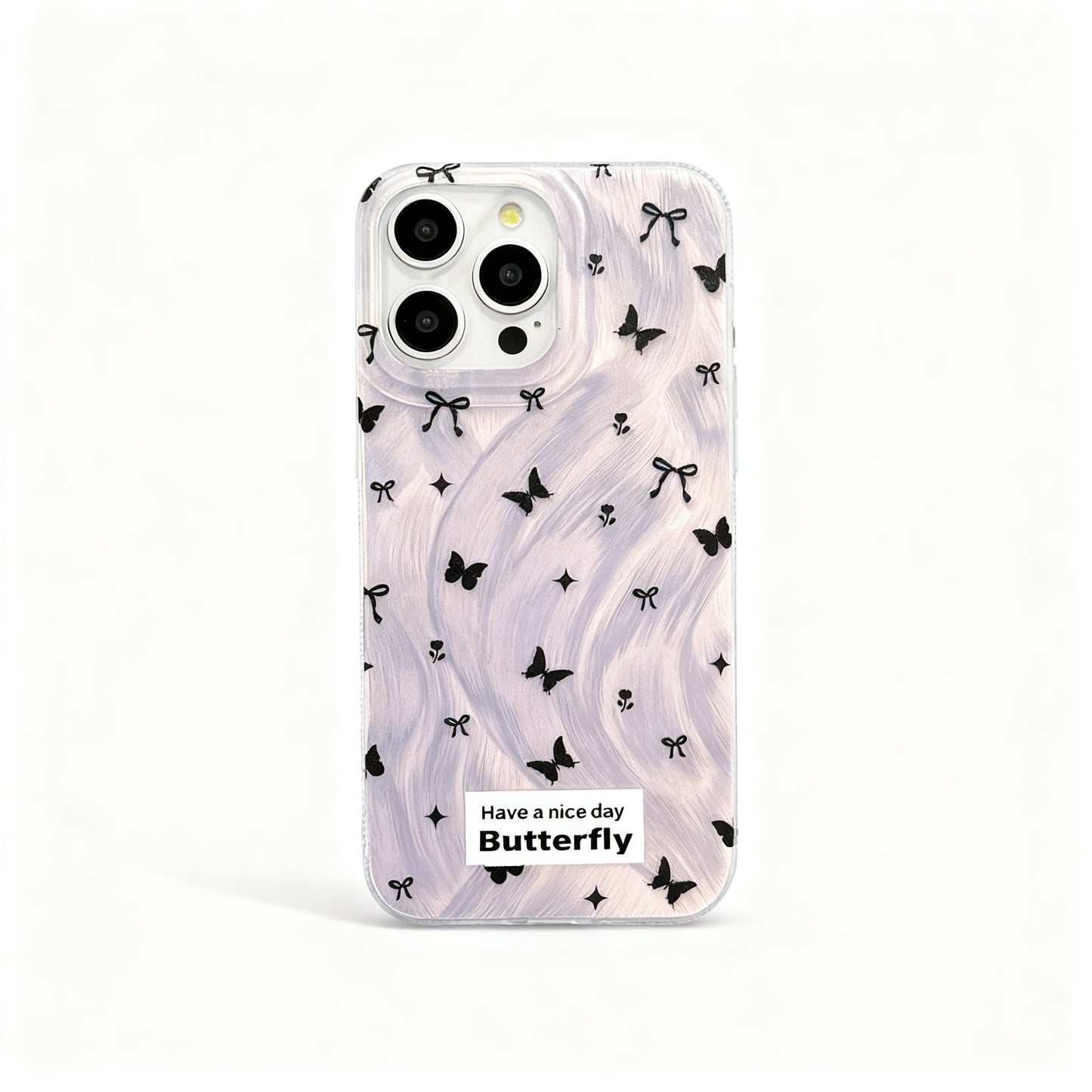 Purple Butterfly Stand Phone Case for iPhone