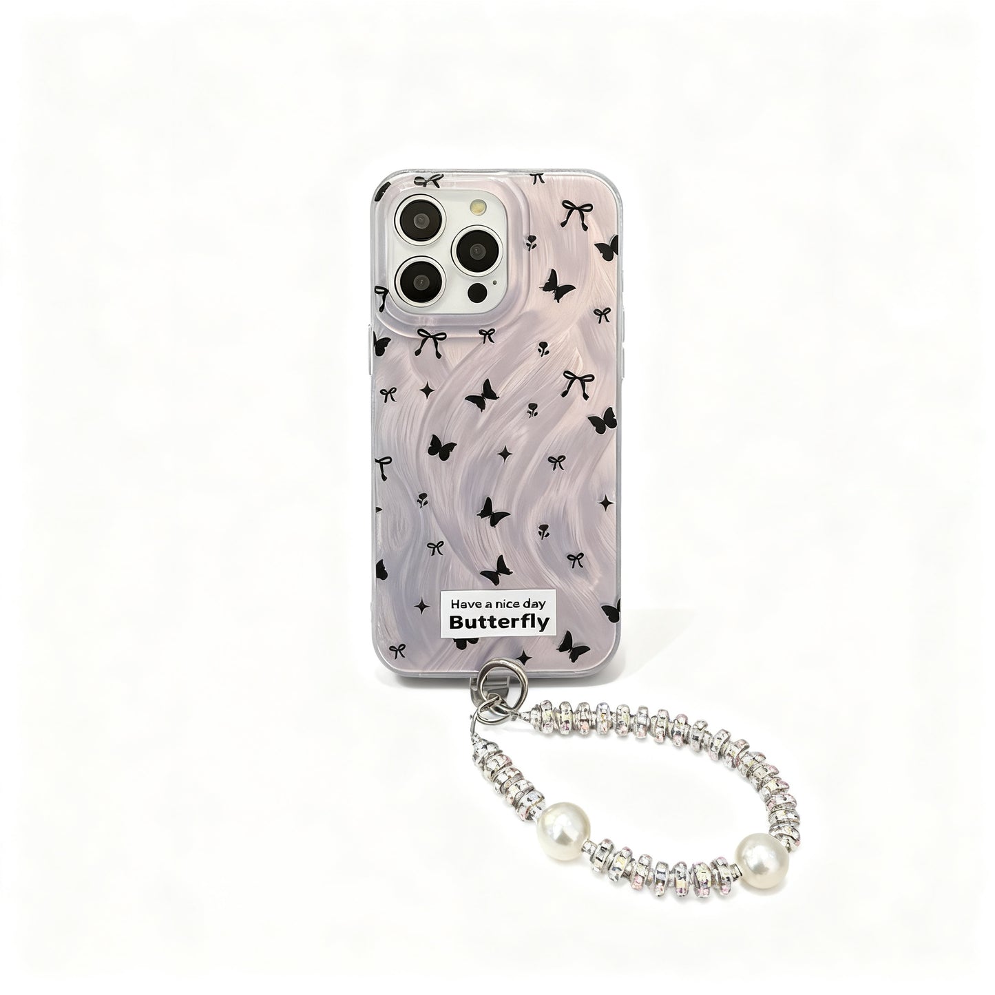 Purple Butterfly Stand Phone Case for iPhone