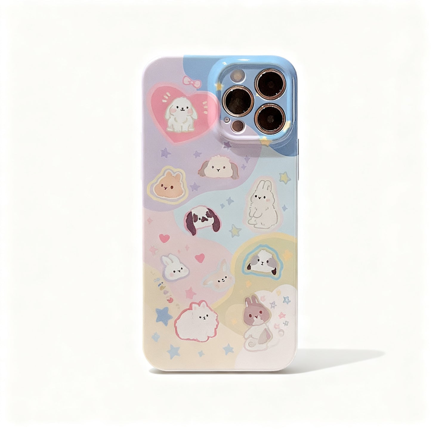 Cute Pink Rabbit Pattern Soft Phone Case for iPhone
