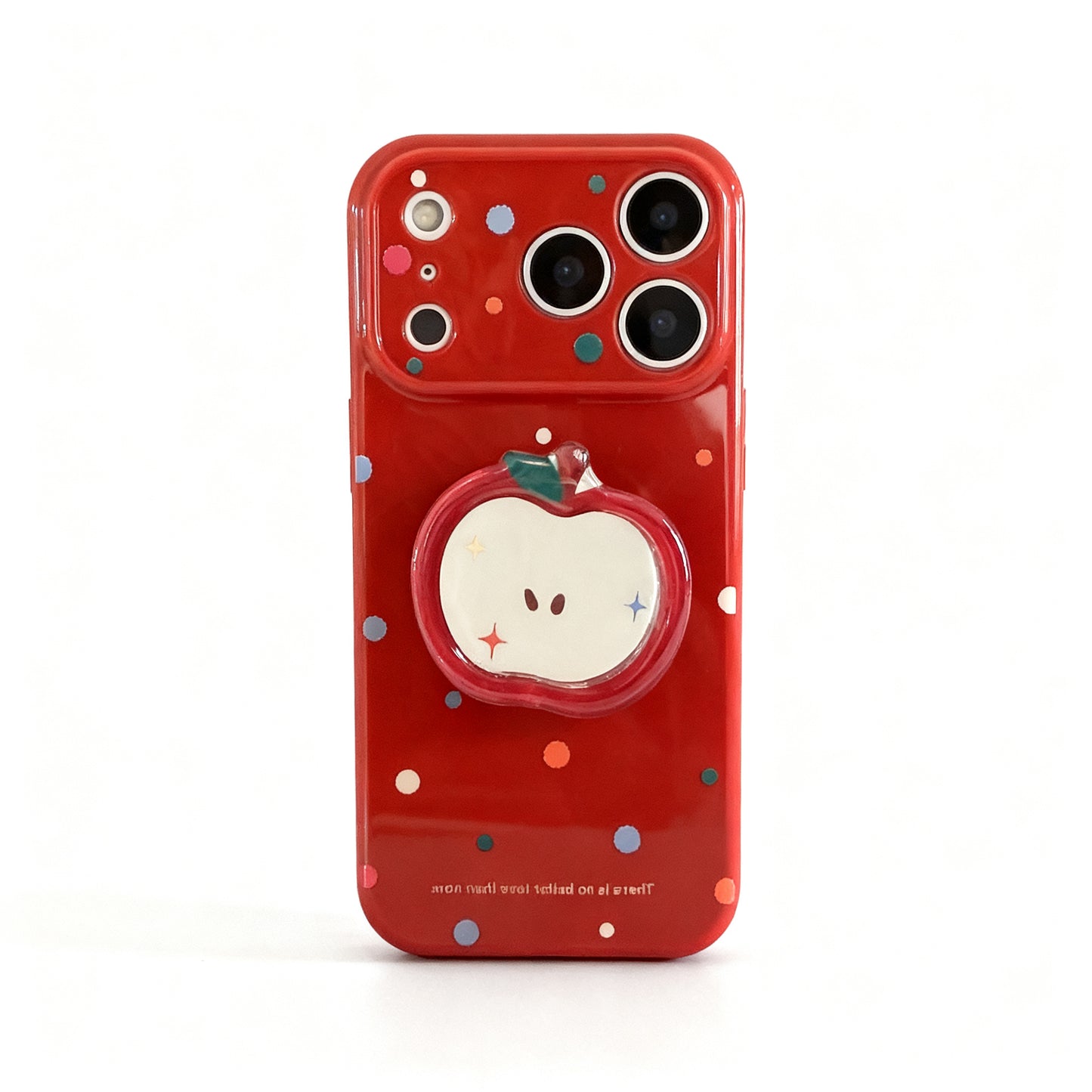 Glossy Red Apple Stand Phone Case for iPhone