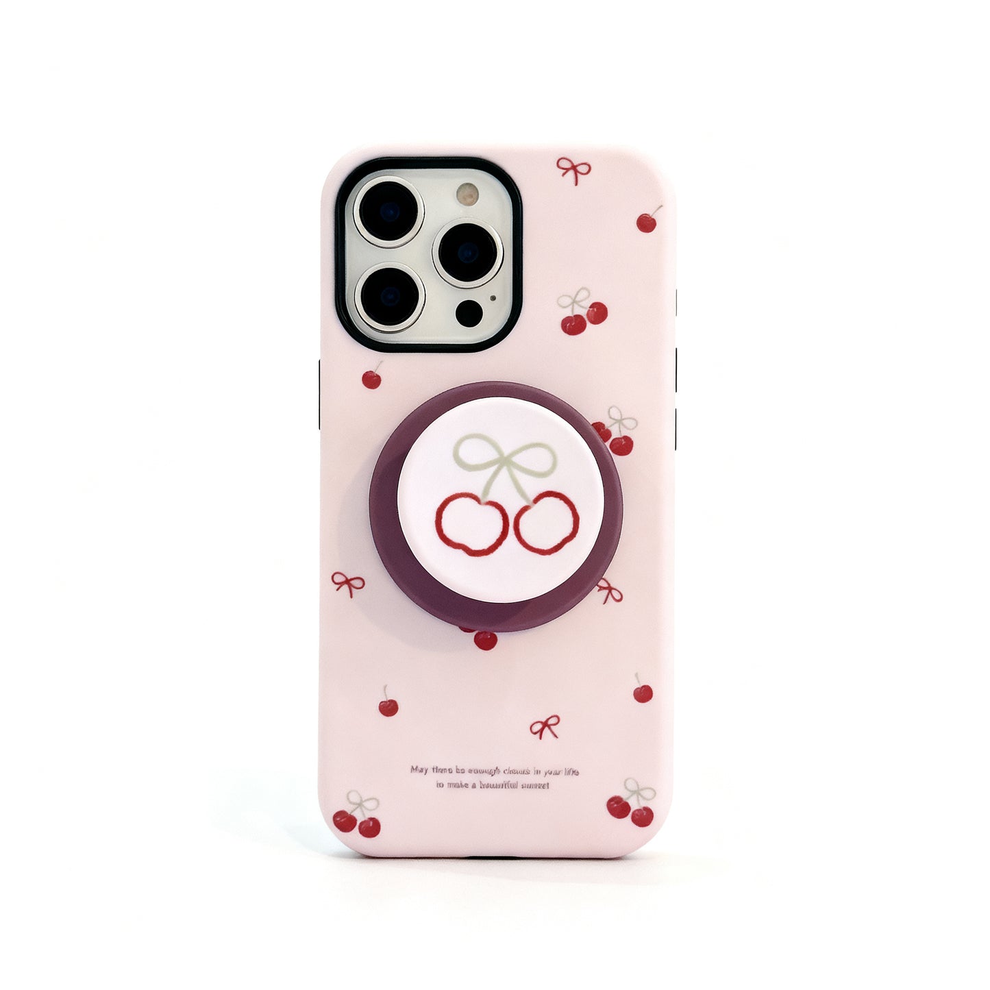 Cute Cherry Magnetic Stand Phone Case for iPhone