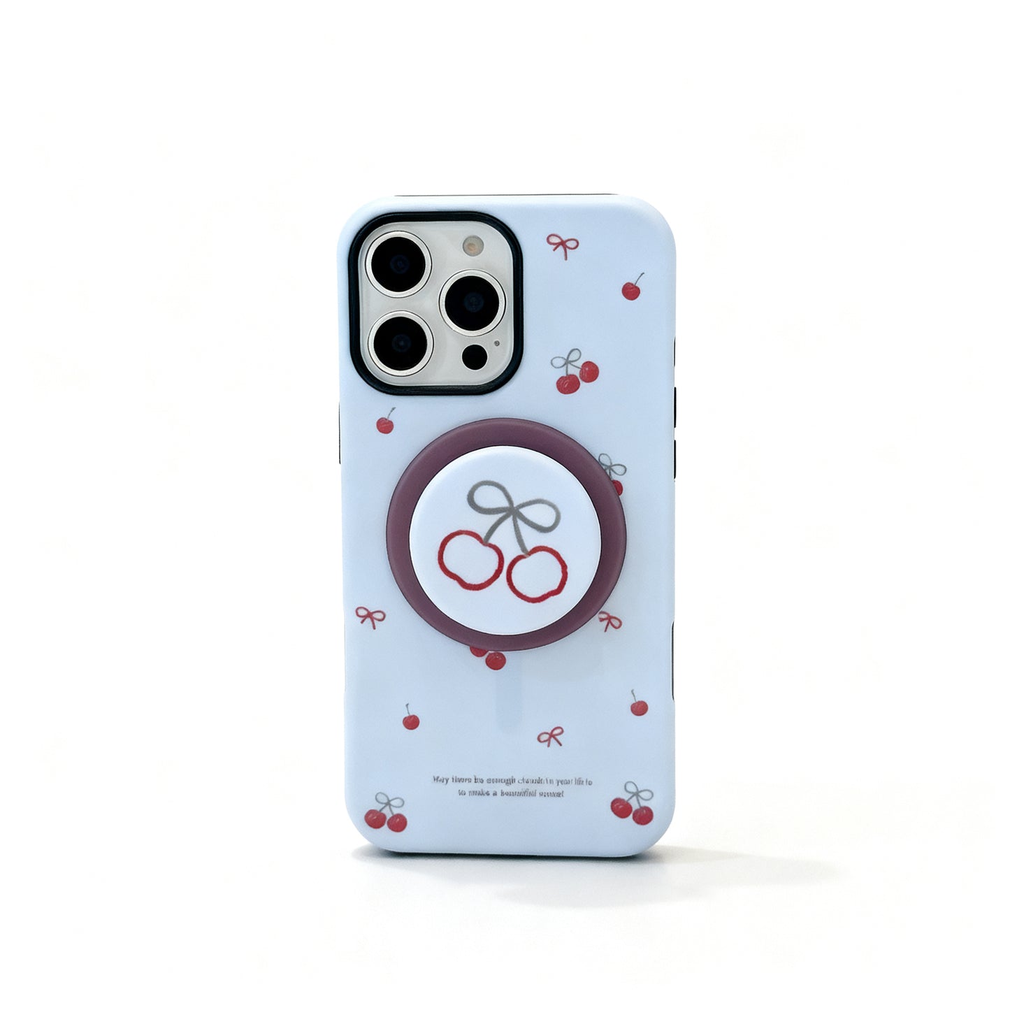 Cute Cherry Magnetic Stand Phone Case for iPhone