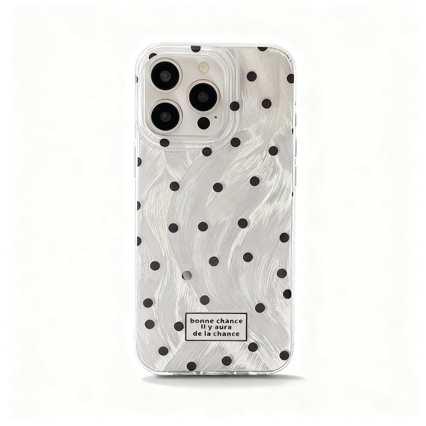 Black Dot Pattern Shockproof Phone Case for iPhone