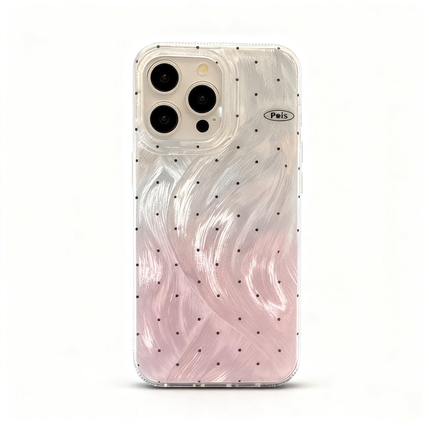 Black Dot Pattern Shockproof Phone Case for iPhone