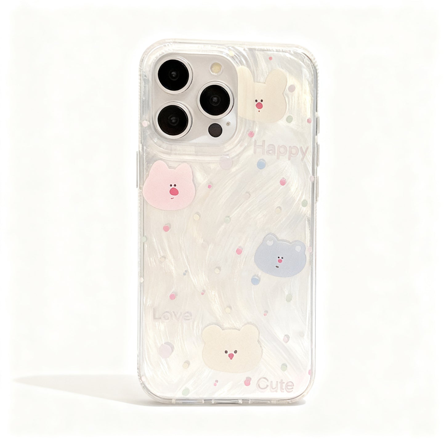 Black Dot Pattern Shockproof Phone Case for iPhone