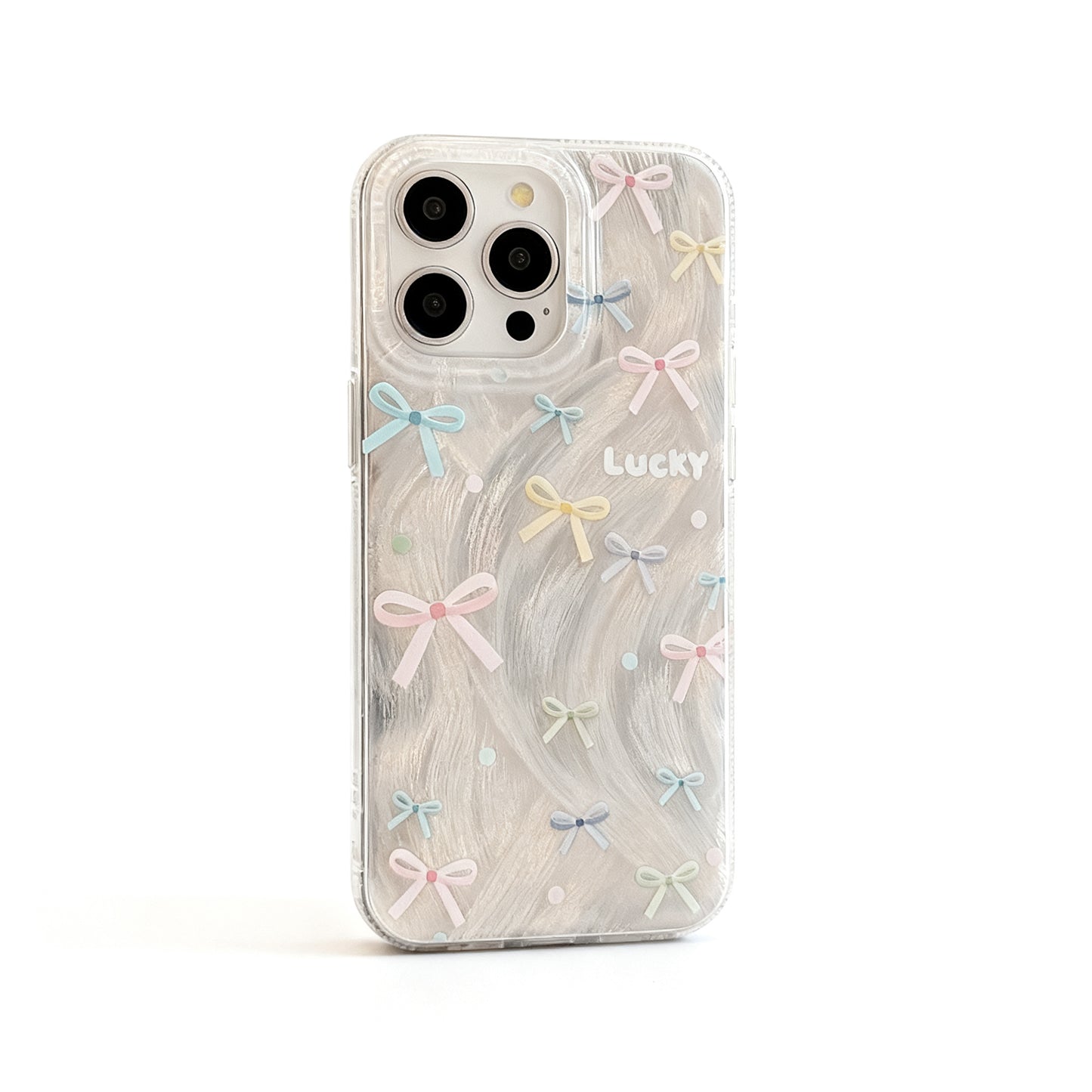 Black Dot Pattern Shockproof Phone Case for iPhone