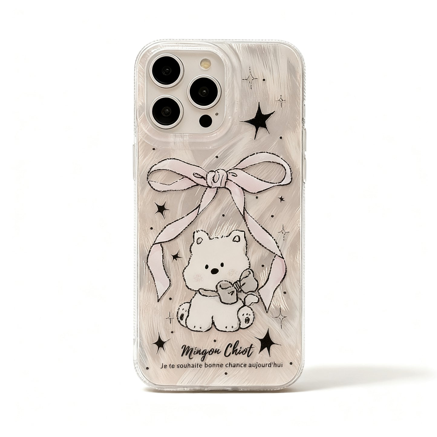 Black Dot Pattern Shockproof Phone Case for iPhone