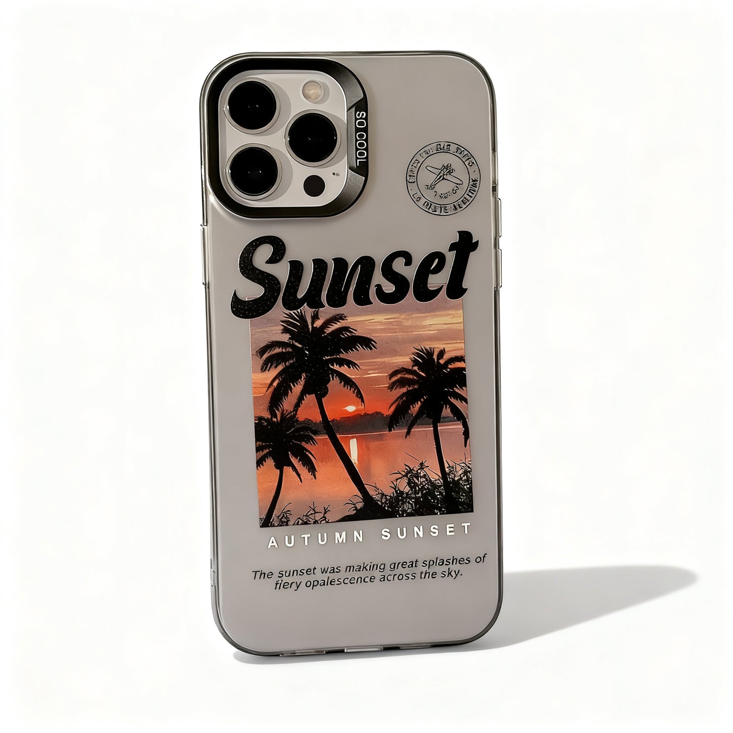 Vintage Coconut Sunset Shockproof Phone Case for iPhone