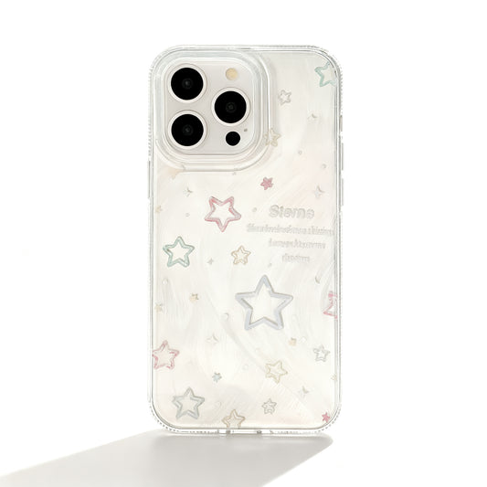 Korean Style Hollow Star Soft Phone Case for iPhone