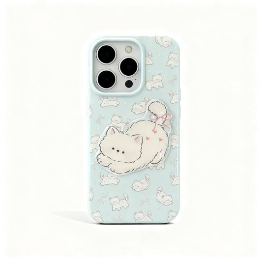 Cute Pink Cat 3D Shockproof Phone Case for iPhone