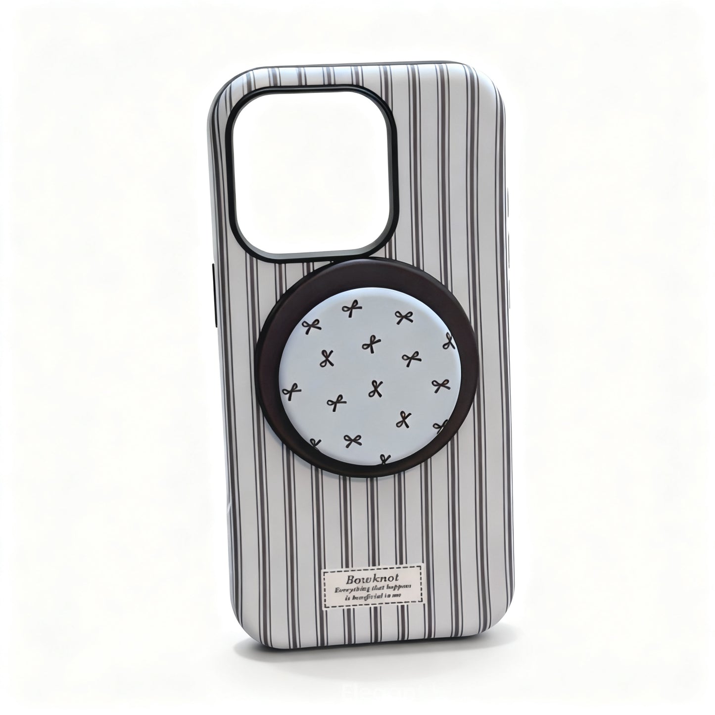 Blue and Black Striped Magnetic Stand Phone Case for iPhone