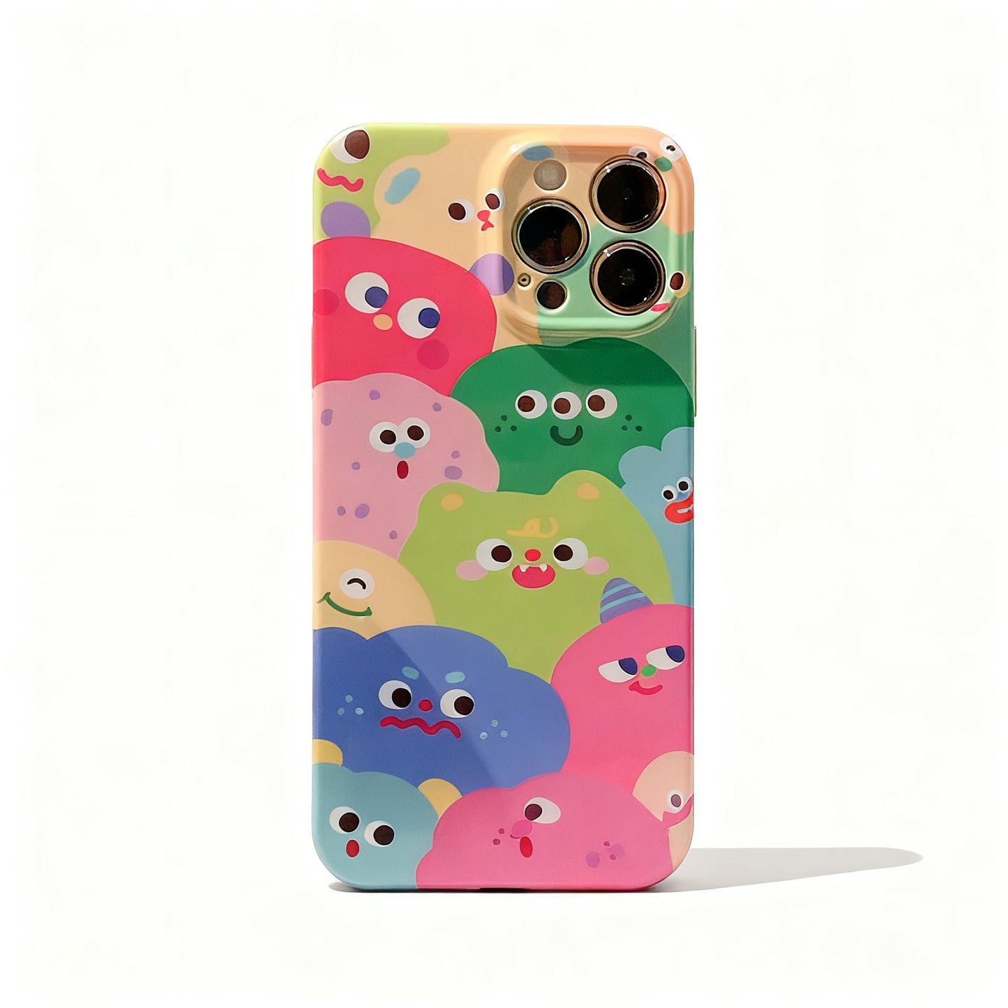 Cute Monster Print Shockproof Phone Case for iPhone