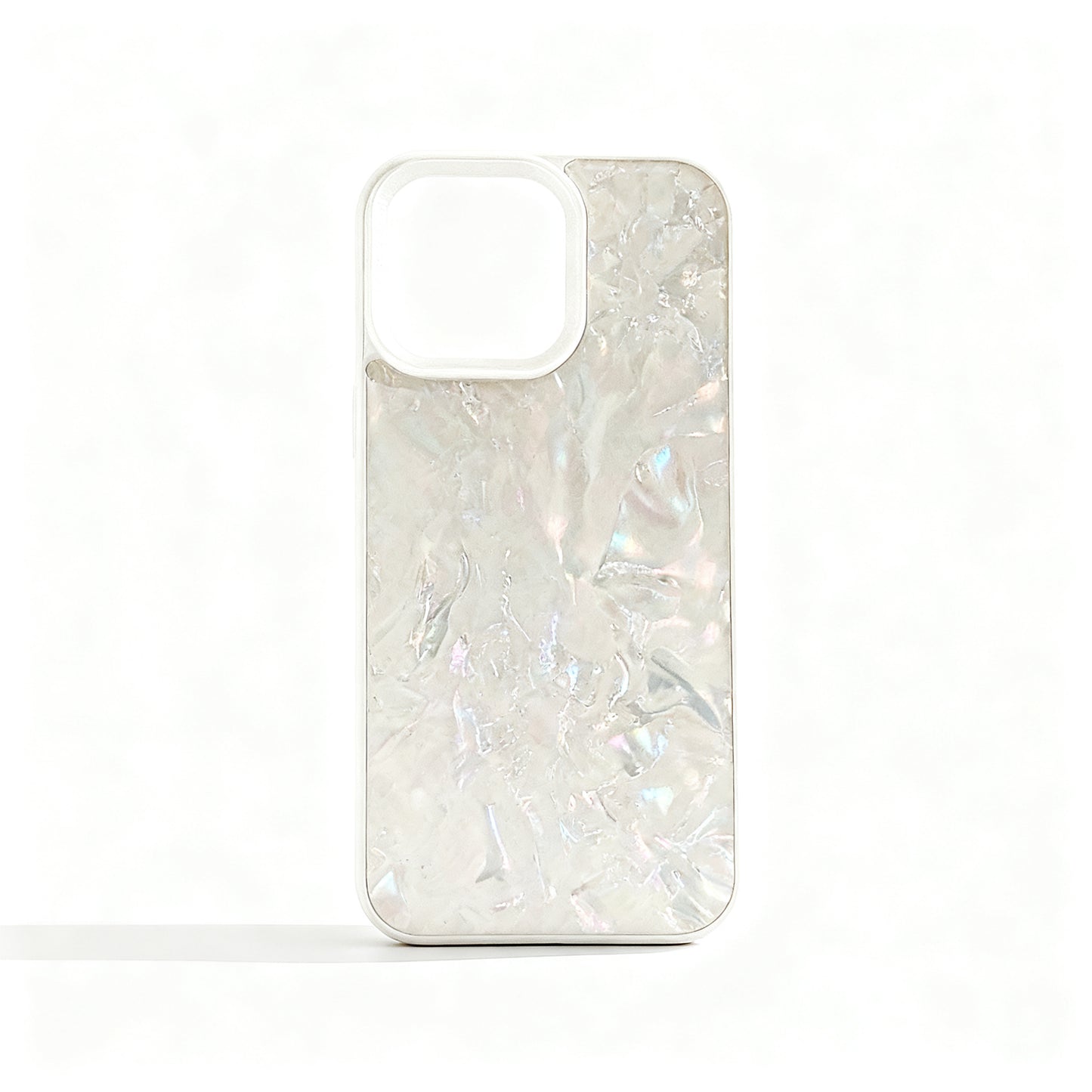White Mother of Pearl Textured Phone Case for iPhone