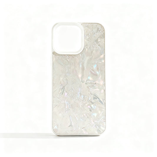 White Mother of Pearl Textured Phone Case for iPhone