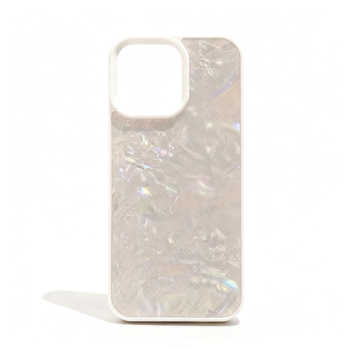 White Mother of Pearl Textured Phone Case for iPhone