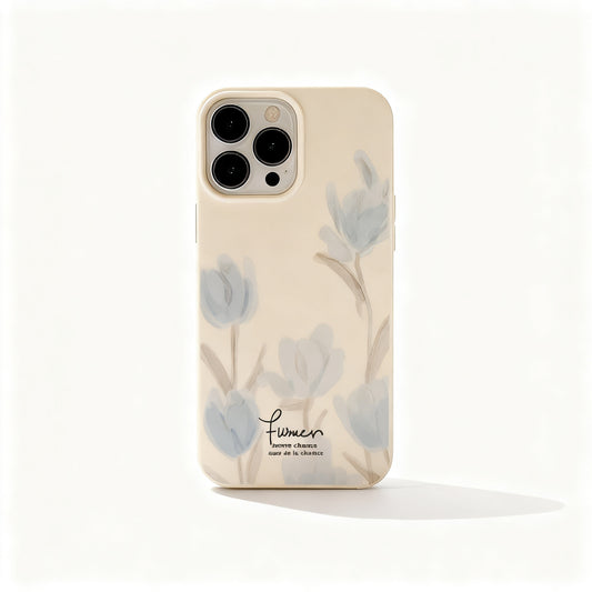 Blue Tulip Glossy Phone Case for iPhone