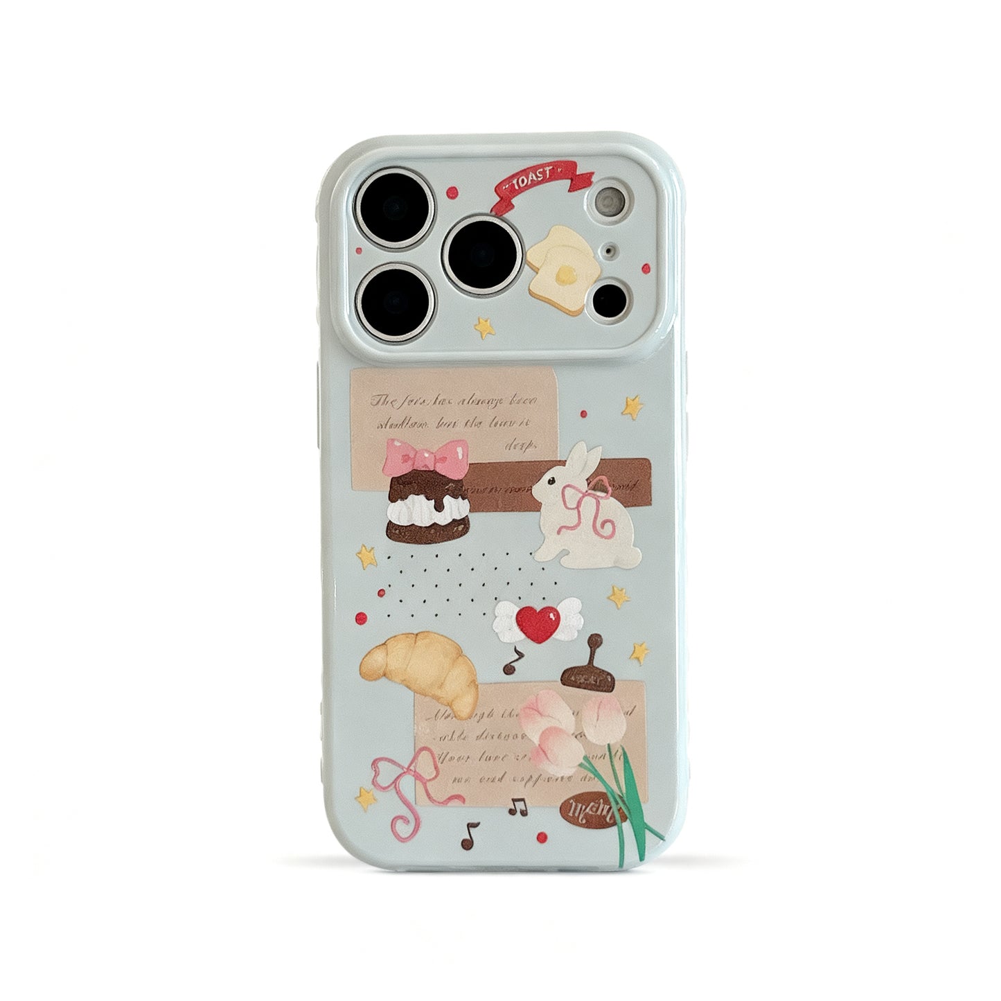 Cute Rabbit Collage Soft Phone Case for iPhone