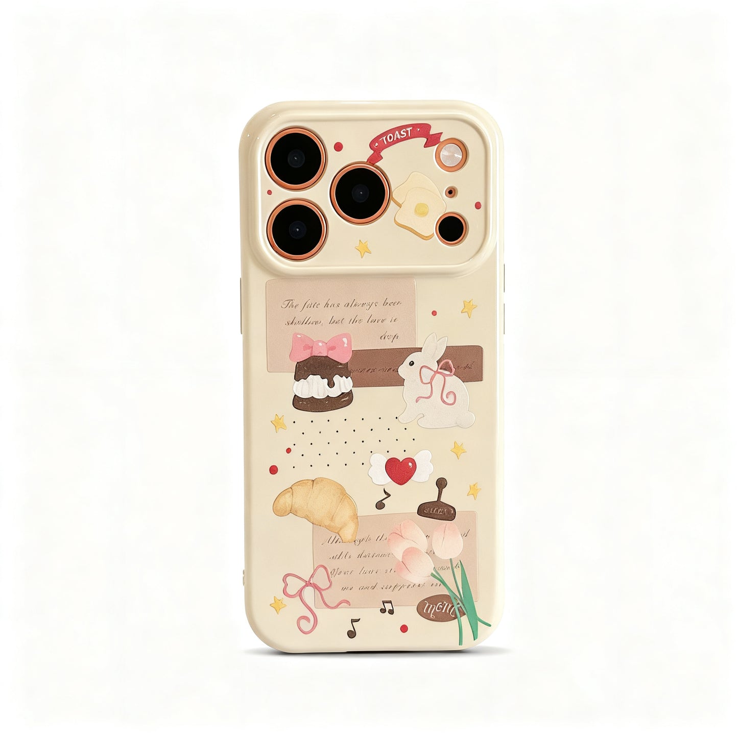 Cute Rabbit Collage Soft Phone Case for iPhone