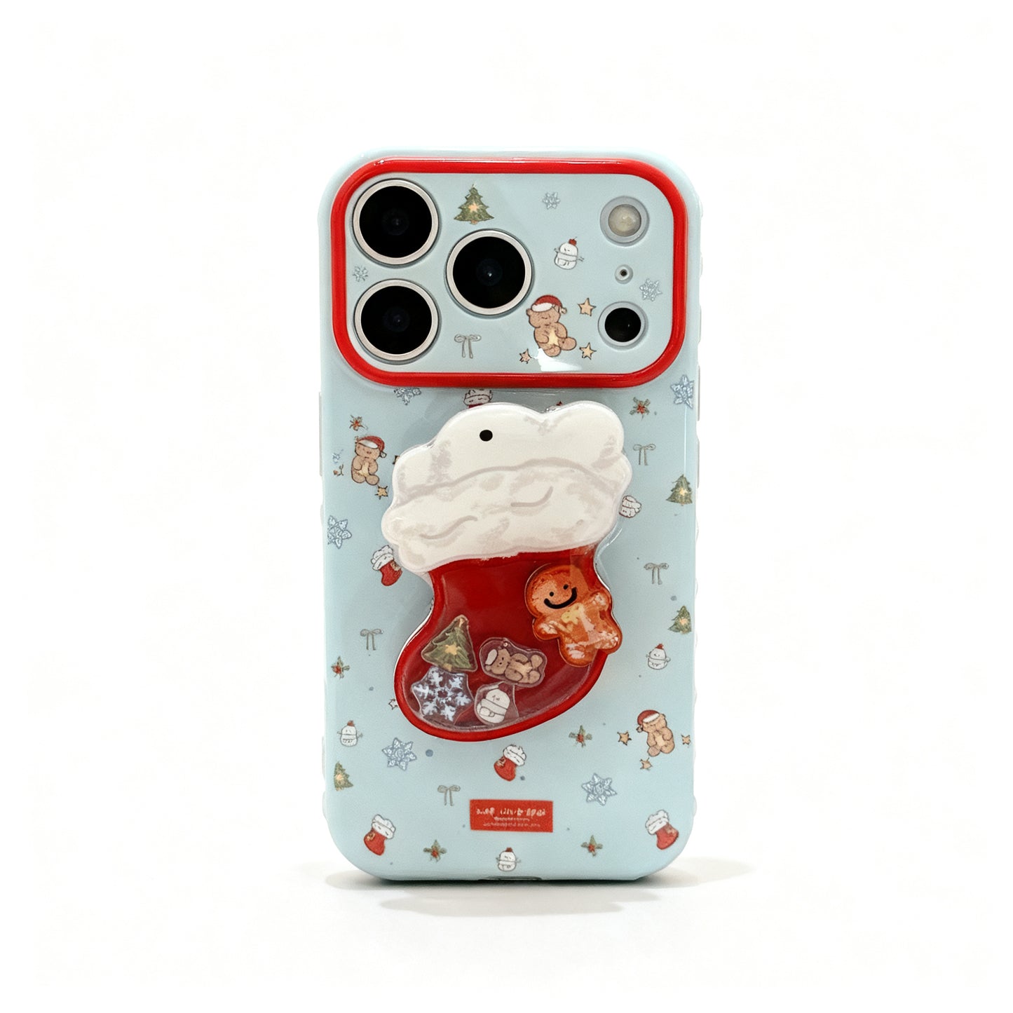 Cute Christmas Sock Stand Phone Case for iPhone
