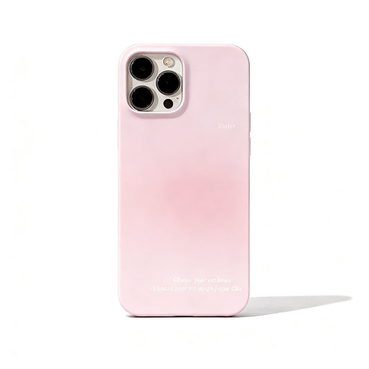 Matte Gray Halo Design Phone Case for iPhone