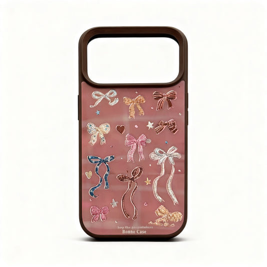 Vintage Gold Butterfly Bow Shockproof Phone Case for iPhone