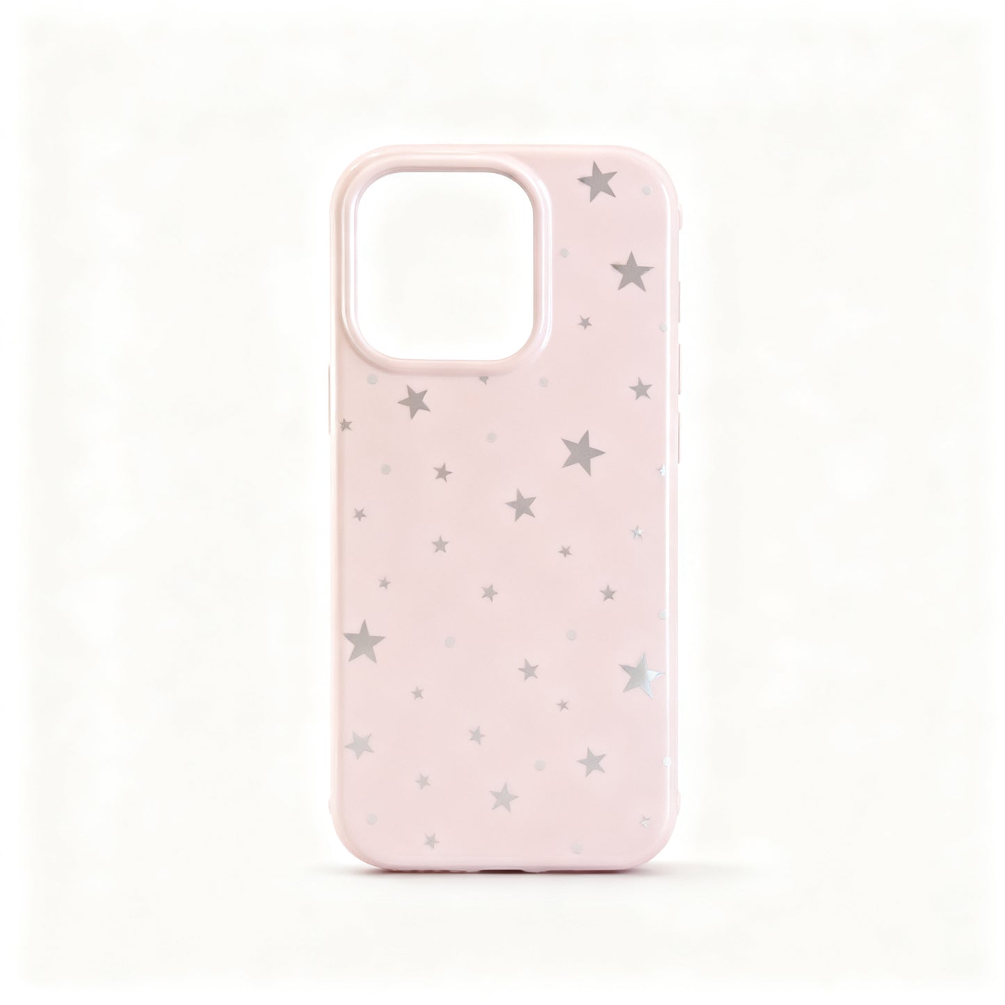 Soft Gray Star Print Phone Case for iPhone