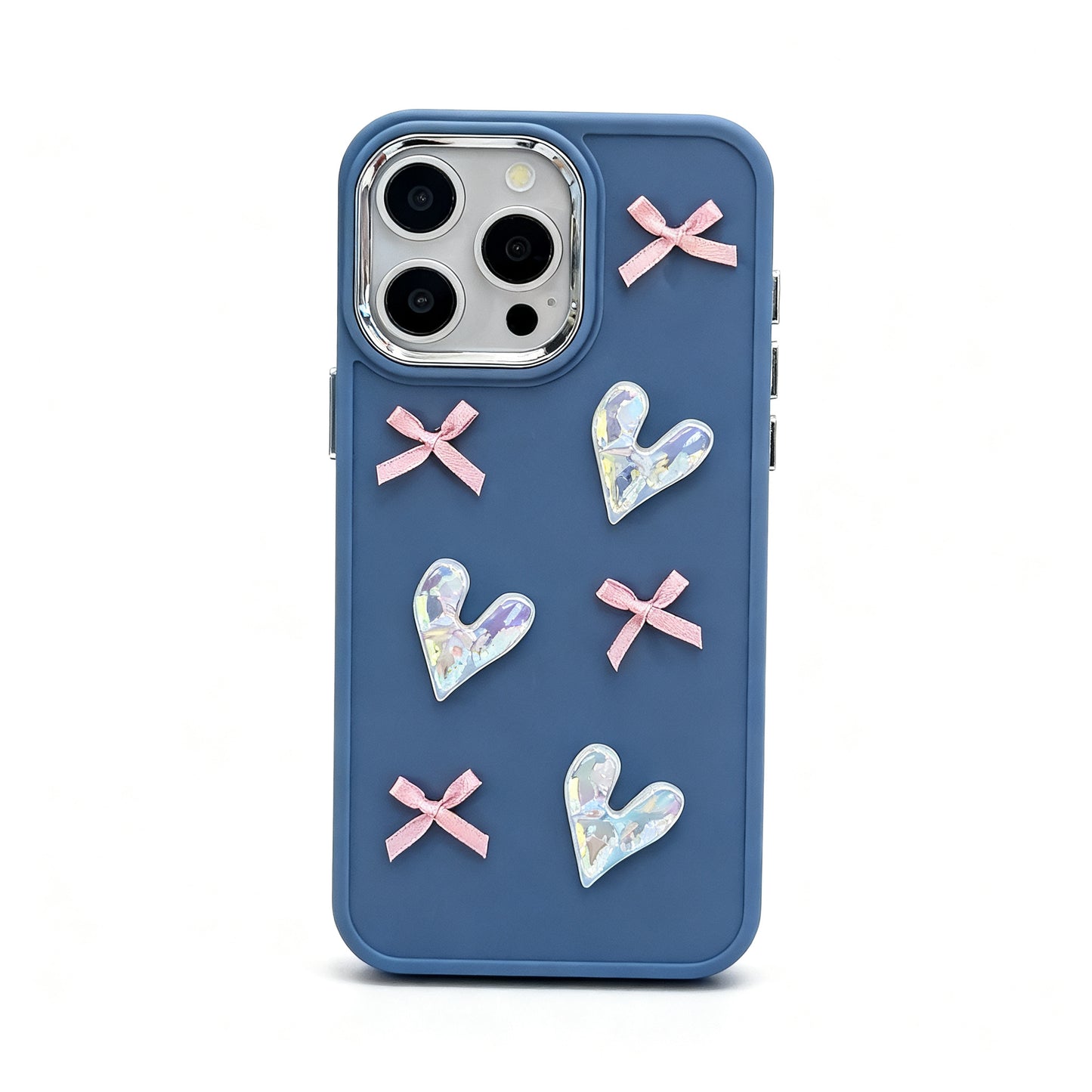 Pink Heart Bow Soft Phone Case for iPhone