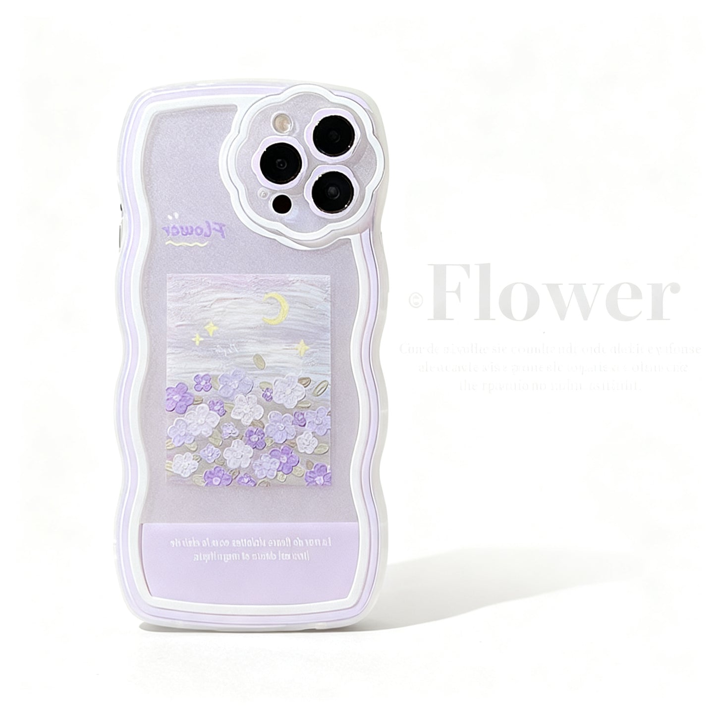 Purple Floral Soft Phone Case for iPhone