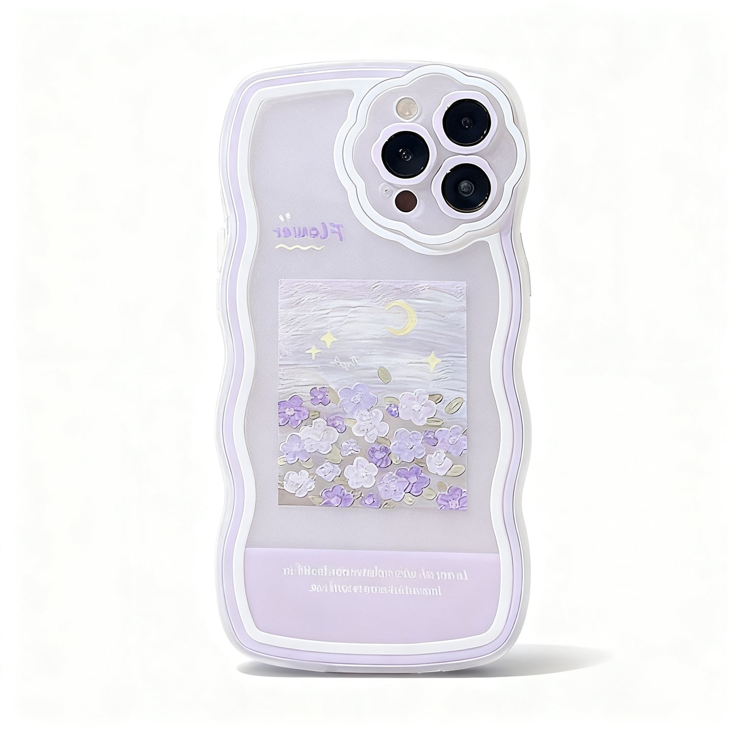 Purple Floral Soft Phone Case for iPhone