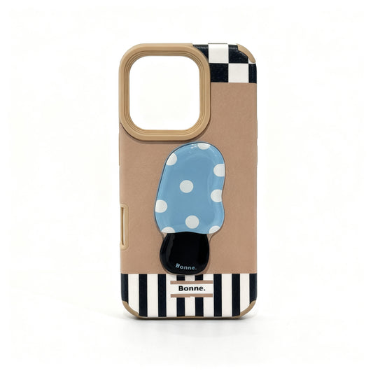 Stylish Brown Leather Texture Shockproof Phone Case for iPhone