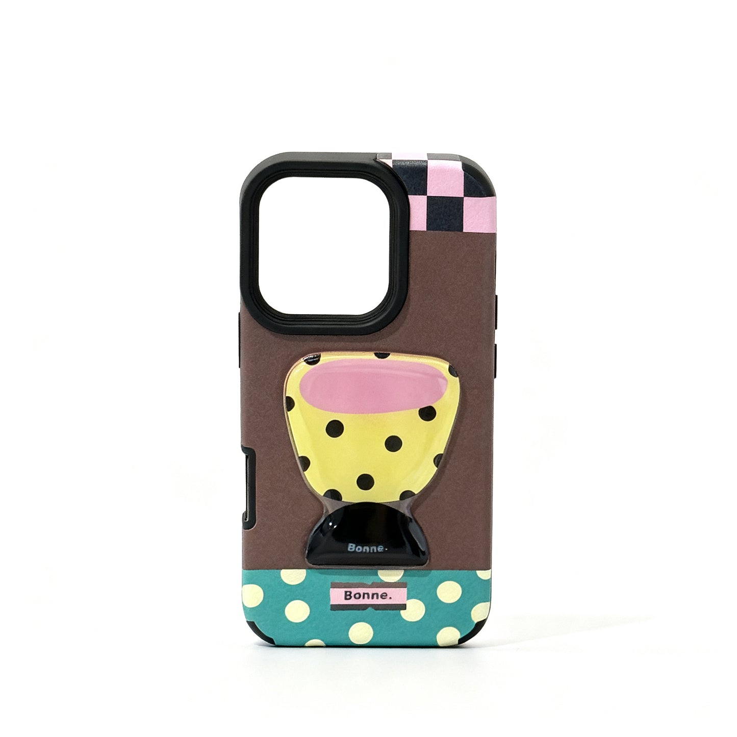 Stylish Brown Leather Texture Shockproof Phone Case for iPhone