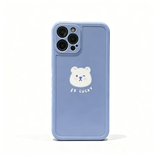 Cute Bear Design Soft Silicone Phone Case for iPhone