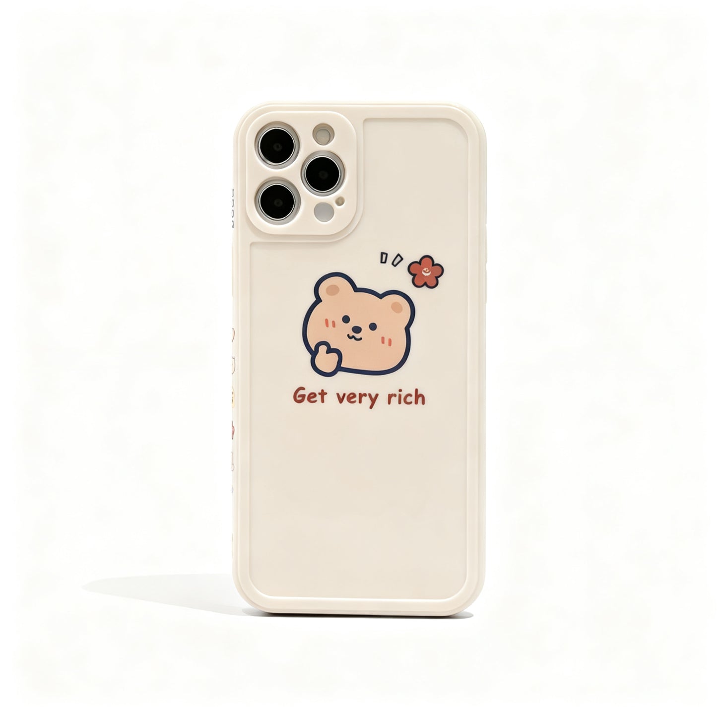 Cute Bear Design Soft Silicone Phone Case for iPhone